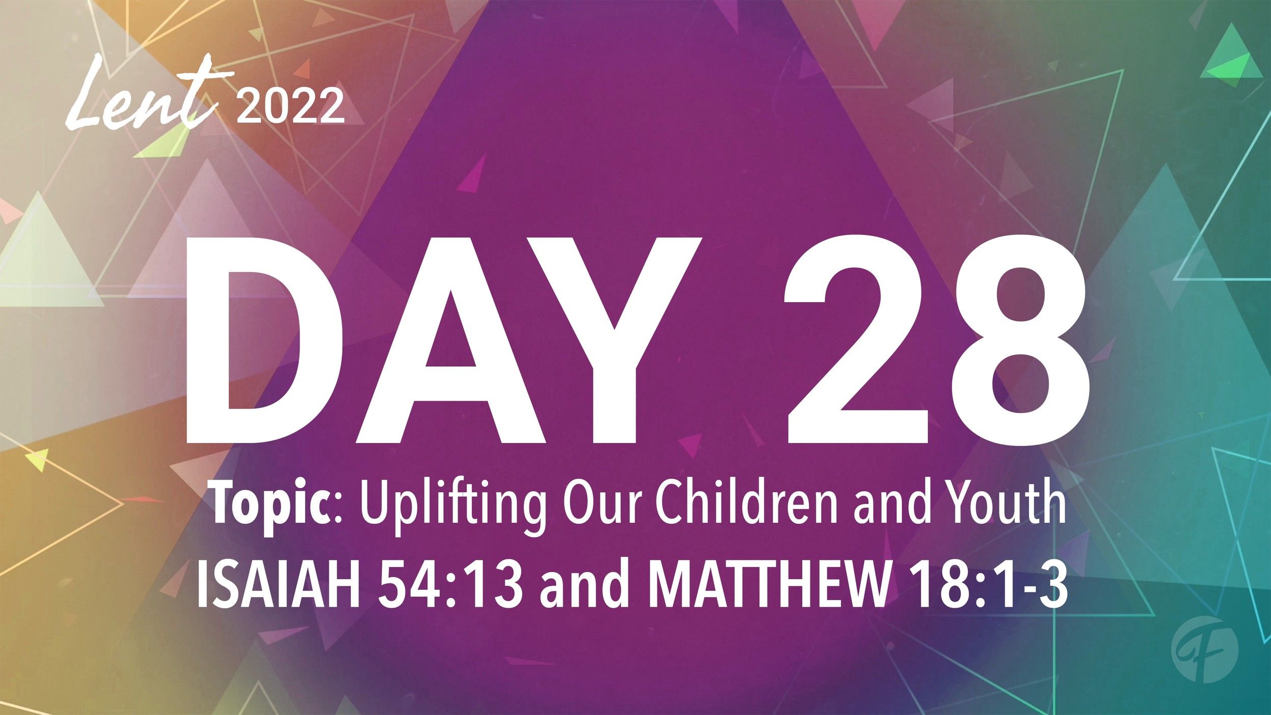 LENT READING PLAN DAY 28 The Fountain Church FL