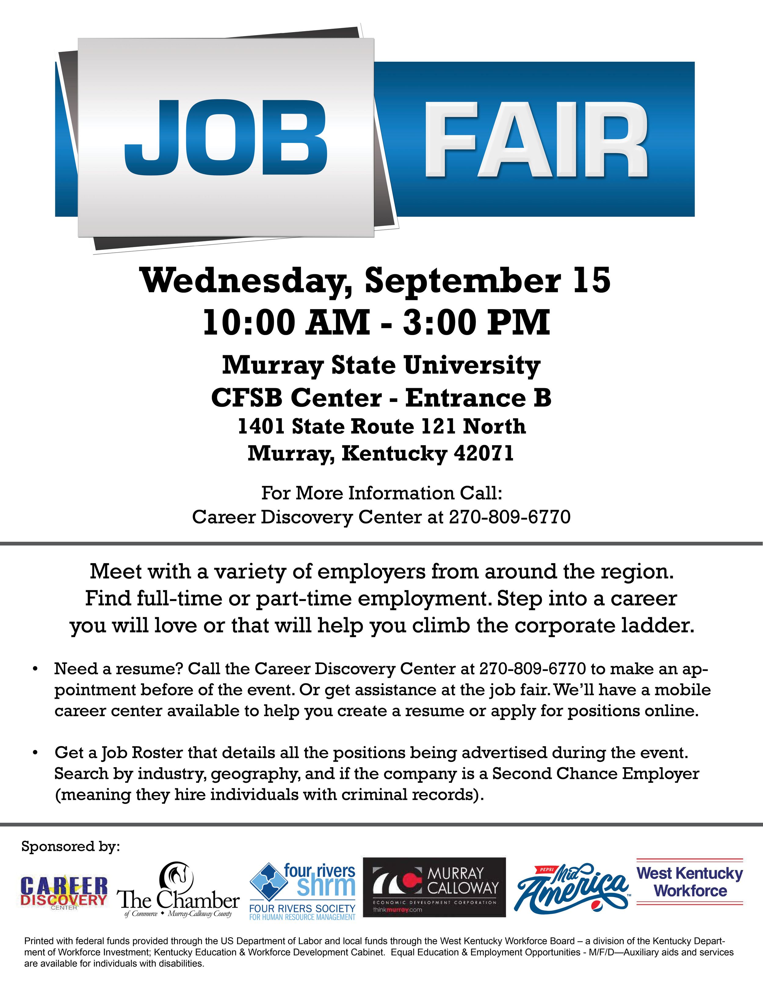Murray Job Fair West Kentucky Workforce Board