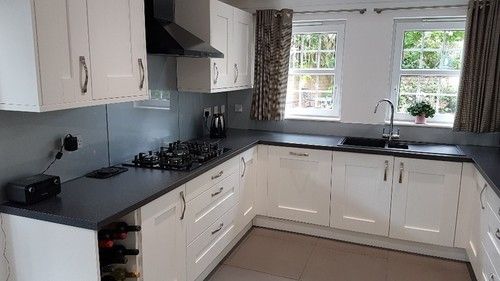 black and white shaker kitchen