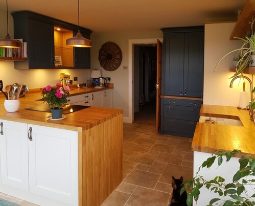 Black and white modern kitchen with minimalist design