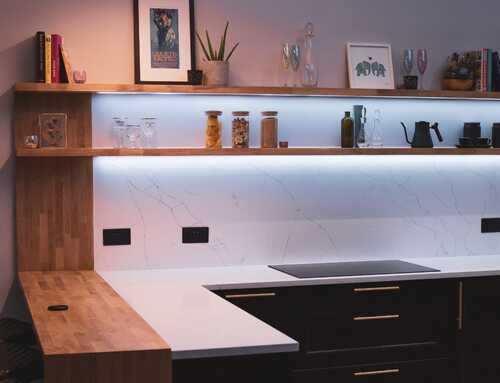 Black and white modern kitchen with minimalist design