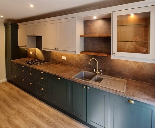 Black and white modern kitchen with minimalist design