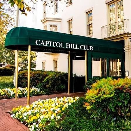 Capitol Hill Club entrance with its green awning