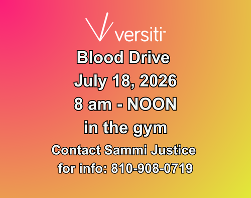 Blood Drive July 18 - 8am to noon