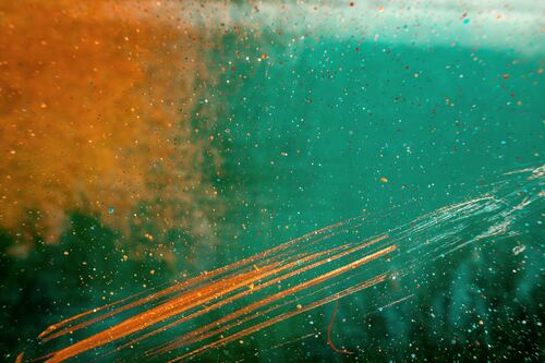 Placeholder image of abstract orange and green for Gloriel, Bartender and Barista for Clean Bar PDX