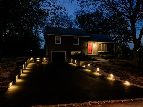 Gazebo lounge with wicker furniture on custom pavers in Pompton Lakes NJ