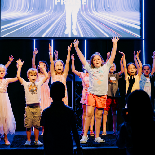 Children worshiping and learning about Jesus during iKidz at Impact Church.