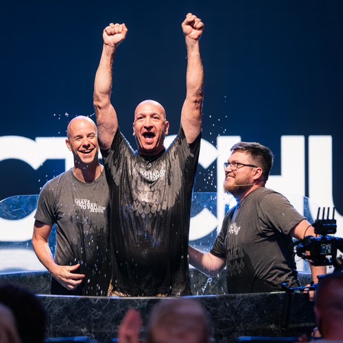 A baptism celebration at Impact Church as family, friends, and the church community celebrate a life changed by Jesus.
