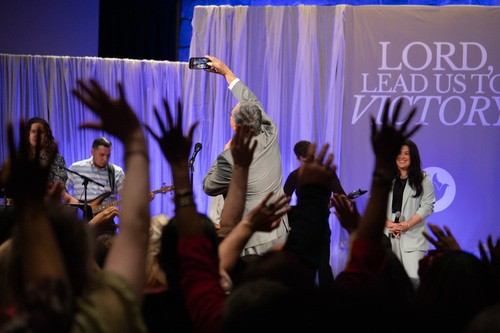 Pastor David taking a selfie with Victory Christian Church