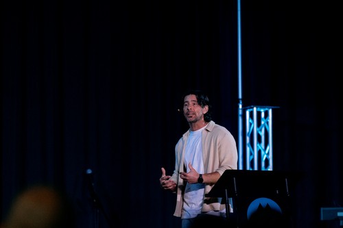 Pastor Matt Gioia of The Pines Church in Bangor Maine