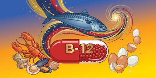Vitamin B12 graphic showing benefits