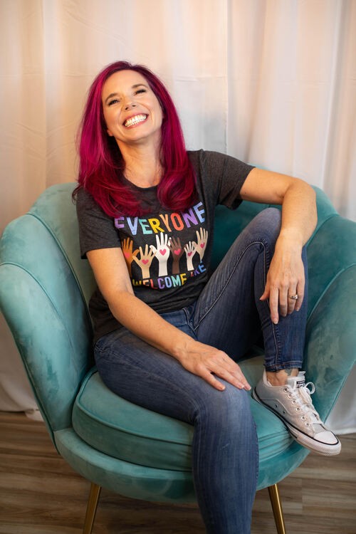 Allison Aosved on chair
