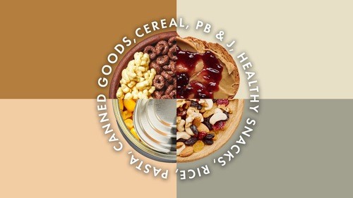 White cup filled with cereal and milk splashes, with the word 'Cereal' written above