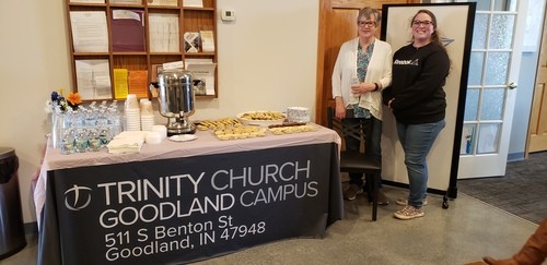 Picture of people in the Ashkum Campus lobby