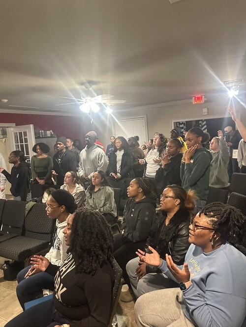 Multicultural Young Adults worshipping