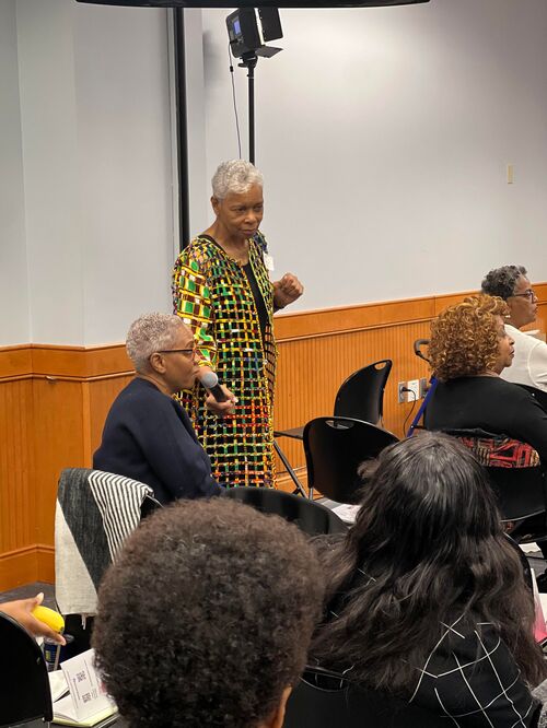 Attendee Pat sharing a thought.