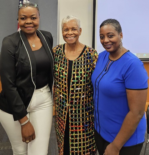Financial Planner Emma Borden with Judith and Neibra