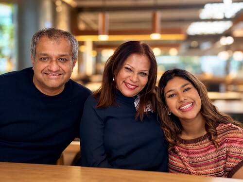 Pastors Rakesh and Preethy Kurian with their daughter Rhema