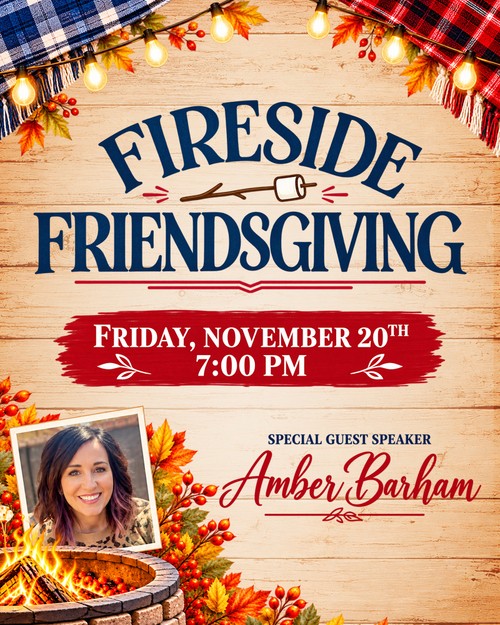 Fireside Friendsgiving event graphic