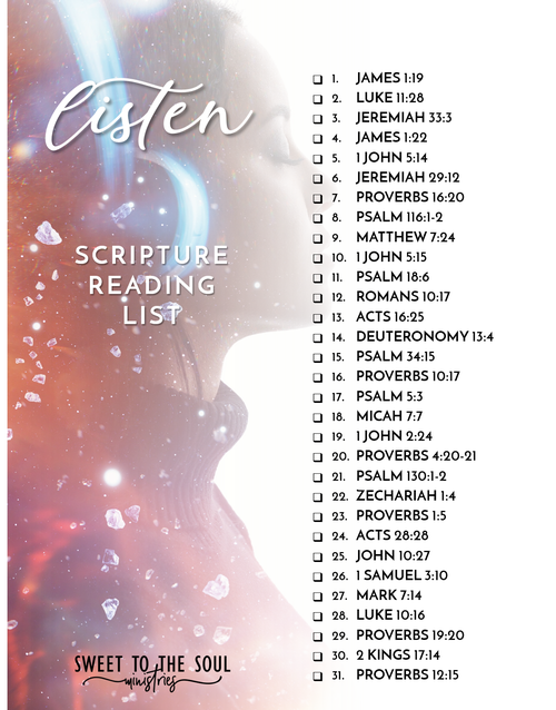 Sweet To The Soul Ministries - Scripture Reading Lists