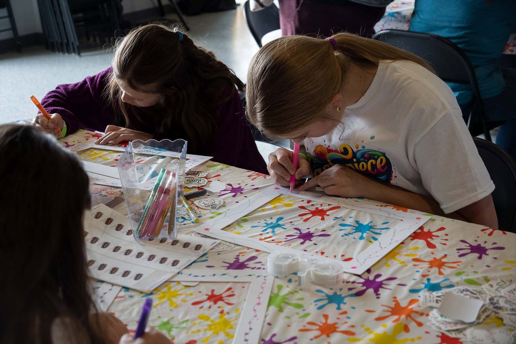 Girls participating in Girls Ministries