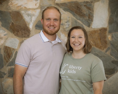 Our Liberty Church Youth Minister and his wife, Jared and Beatrice Woody.
