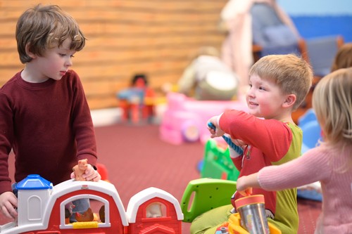 Young kids enjoying time in our Kids Ministry at Liberty Church.