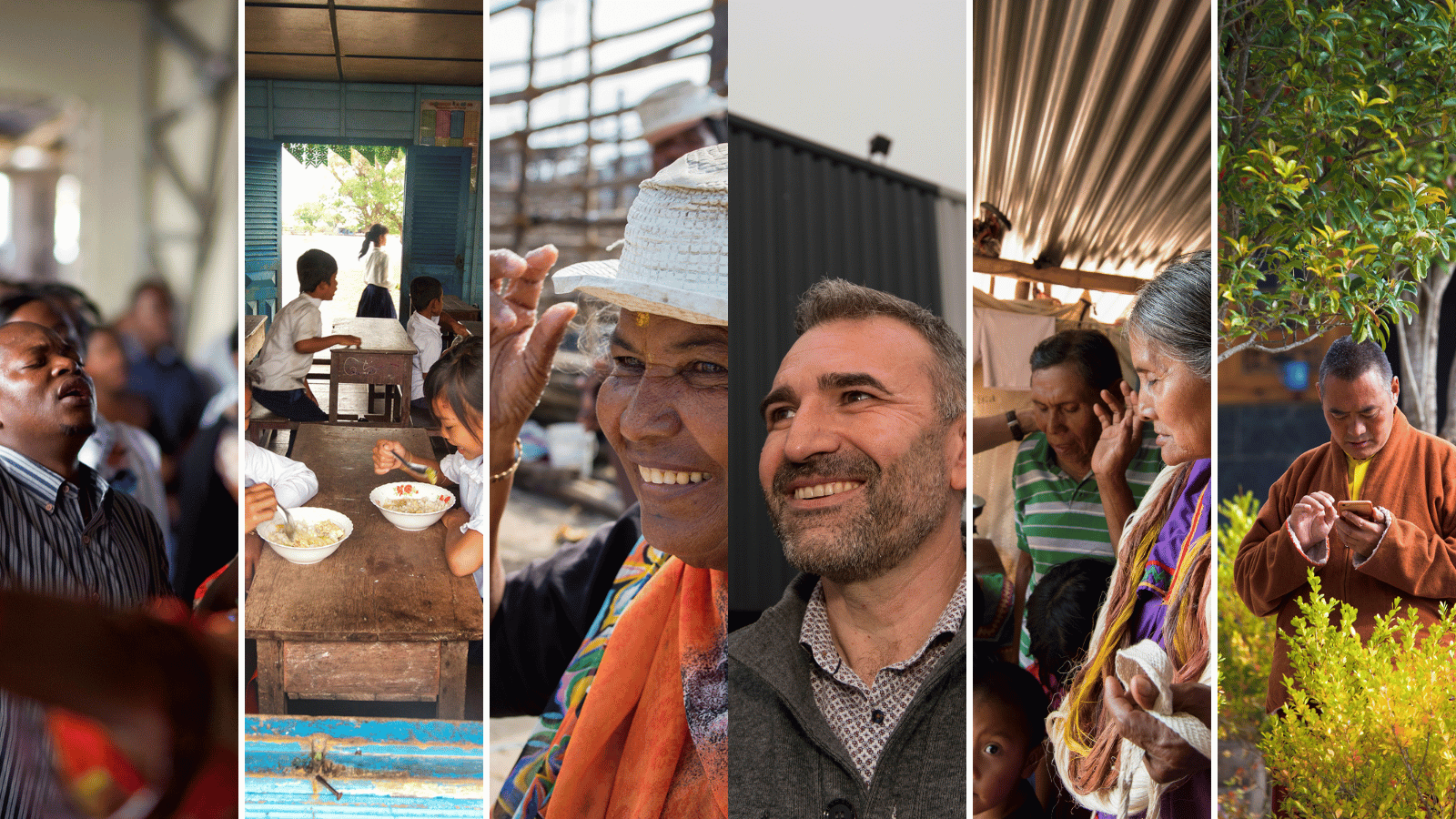 People from many nations gathering in Christian community