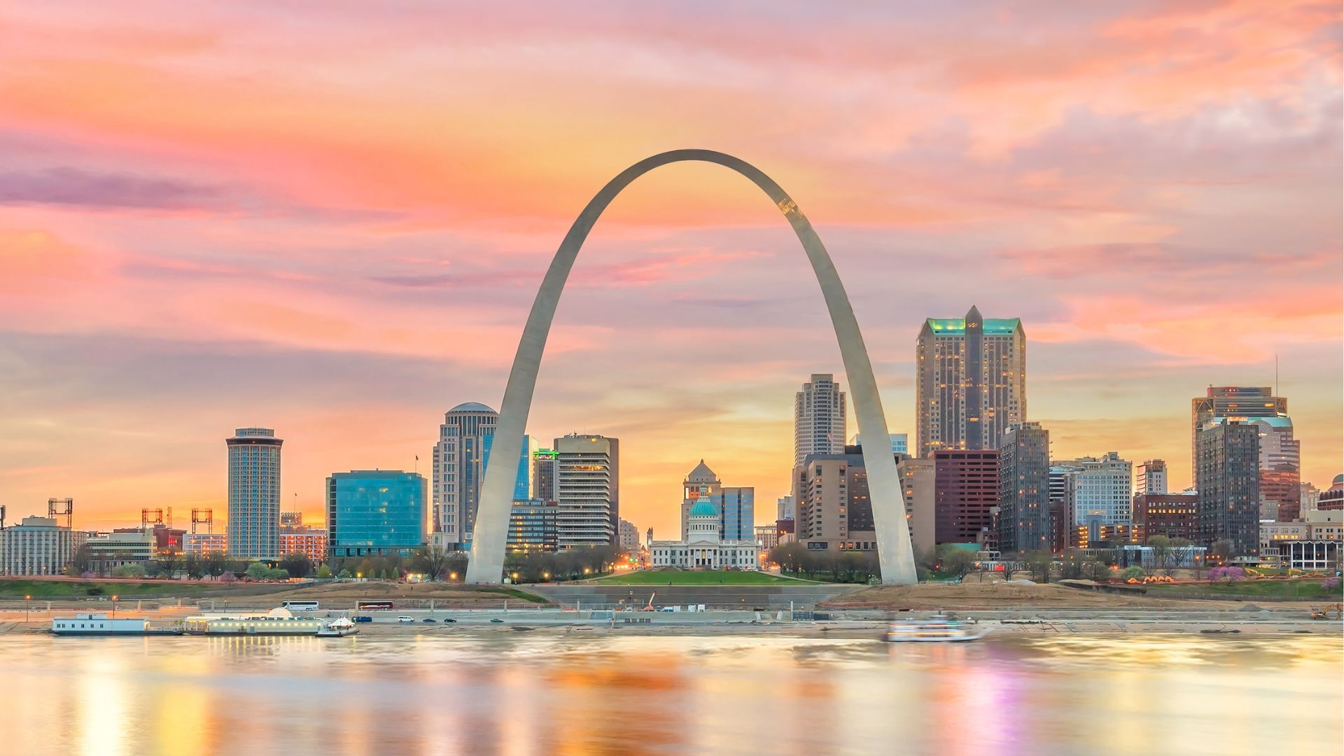 The Gateway Arch and downtown St. Louis