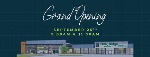 Grand Opening. Saturday, Sept. 10, 2022. 9 AM & 11 AM