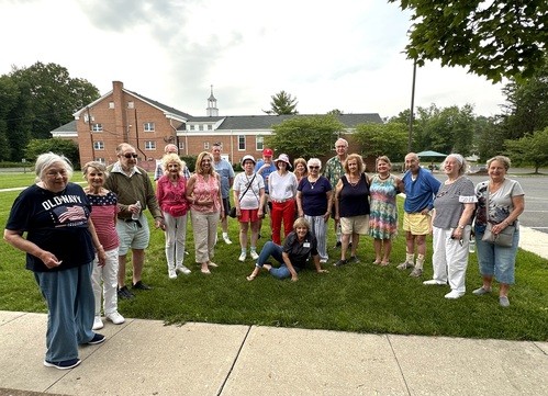 Members of Island of Malta on the back lawn at LHC