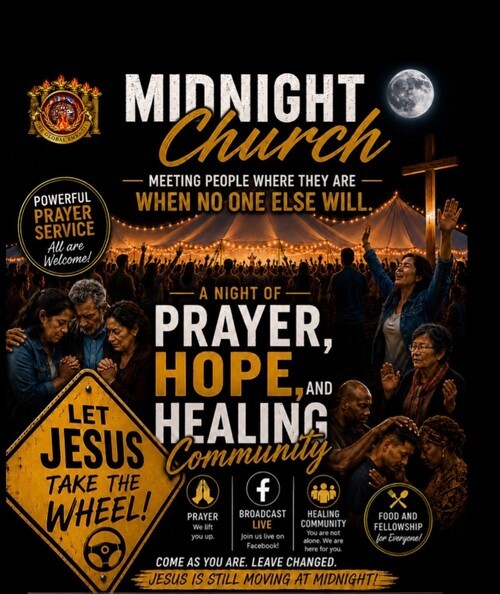 Midnight Church official event flyer