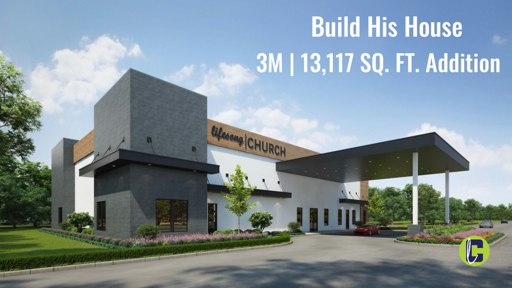 Rendering of the new Lifesong Church building addition