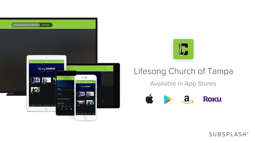 The Lifesong app on phone, tablet and TV