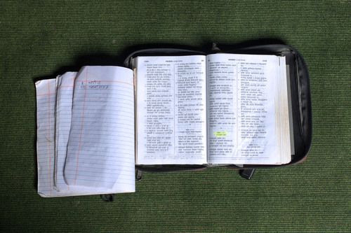 Bible And Notebook.