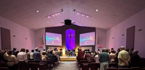 Sunday Worship in the Cypress Crossings Christian Church auditorium