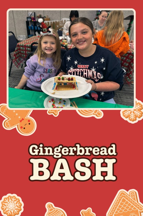 UHBC kids showing off their gingerbread house at the Children's Ministry Gingerbread Bash in Stillwater, OK