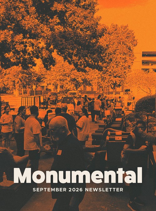 Cover of the UHBC April 2026 newsletter titled Remembering What Matters Most featuring three crosses at sunset in Stillwater, Oklahoma