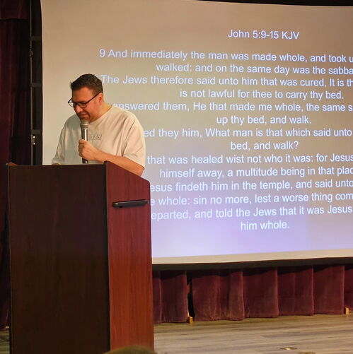 Anthony teaching on Sunday