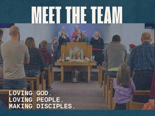 Interior view of the sanctuary at First Southern Baptist Church in Pomeroy, Ohio, prepared for Sunday morning worship service.