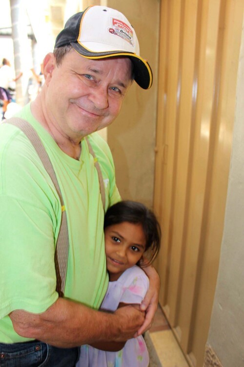 Robin with a little Honduran Child