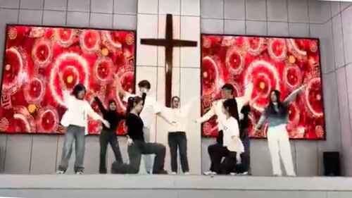 The sponsored child participated in the Sunday worship performance of the local church