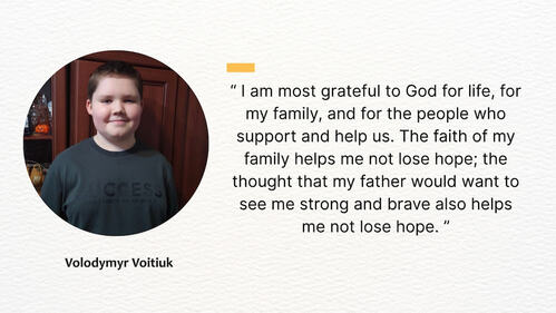 Sponsored Ukrainian Child Volodymyr乌克兰助养儿童Volodymyr