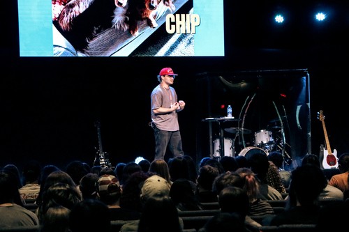 A food packing event in Cornerstone Christian Church's main worship center