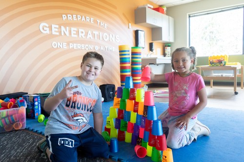 Two kids playing at One Hope Kids children's ministry