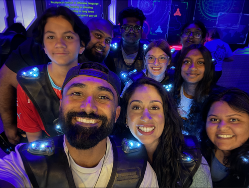 Church group from Commission Church in Plano TX enjoying a fun activity together. Spirit-filled community bonding at a non-denominational church in Plano.