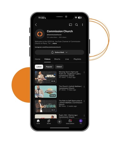 Commission Church YouTube channel. Powerful sermons and worship moments from a non-denominational church in Plano TX