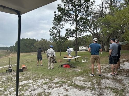 Skeet launching at a retreat..