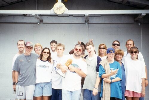People posing at Camp.