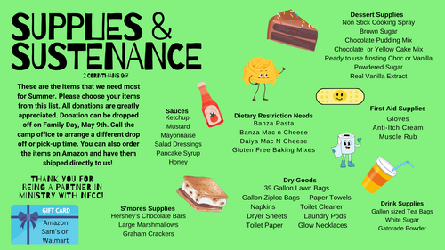 Summer Camp Dates; Email us for more info.